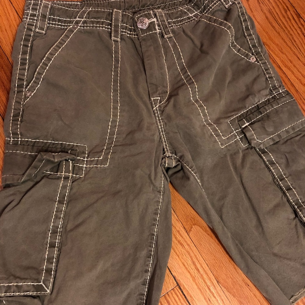 True Religion Cargo Shorts (Military Olive)